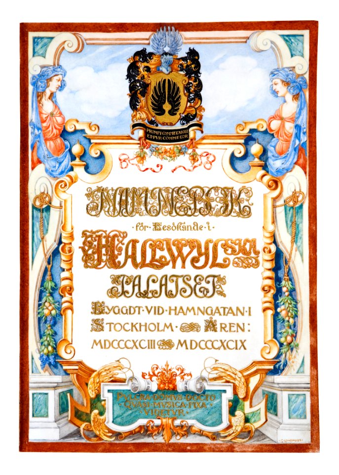 Gästboken. Titelblad. Frilagt. Utställningen Smak av svunnen tid år 2007 - Hallwylska museet - 86293
