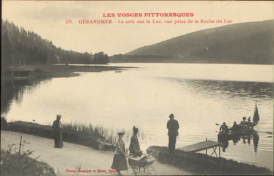 Gérardmer, Le soir sur le lac, vue prise de la roche du lac CP 3438 PsurR