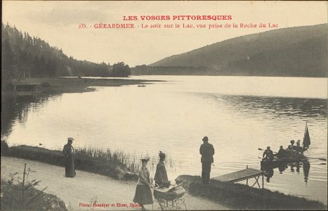 Gérardmer, Le soir sur le lac, vue prise de la roche du lac CP 3438 PsurR