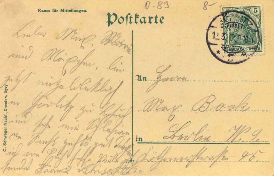 Görlitz, Sachsen - Postplatz (2) (back) (Zeno Ansichtskarten)