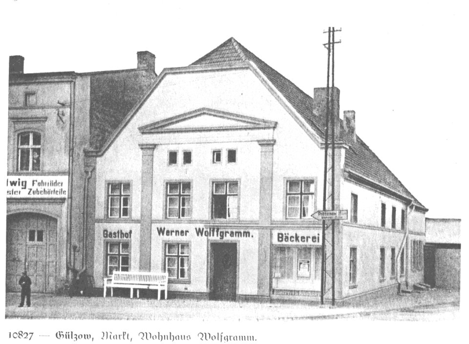 Gülzow - zajaz i piekarnia Werner Wolffgramm lata 30