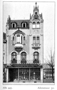 Gürtler’sches Geschäftshaus an der Alleestraße 30 (heute- Heinrich-Heine-Allee) in Düsseldorf, erbaut von 1897 bis 1898, Architekt Gottfried Wehling, Bauherr Joseph Gürtler