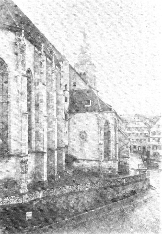 H Bauer - Fassade der Stiftskirche zum Holzmarkt 1892 (HBTB39A)