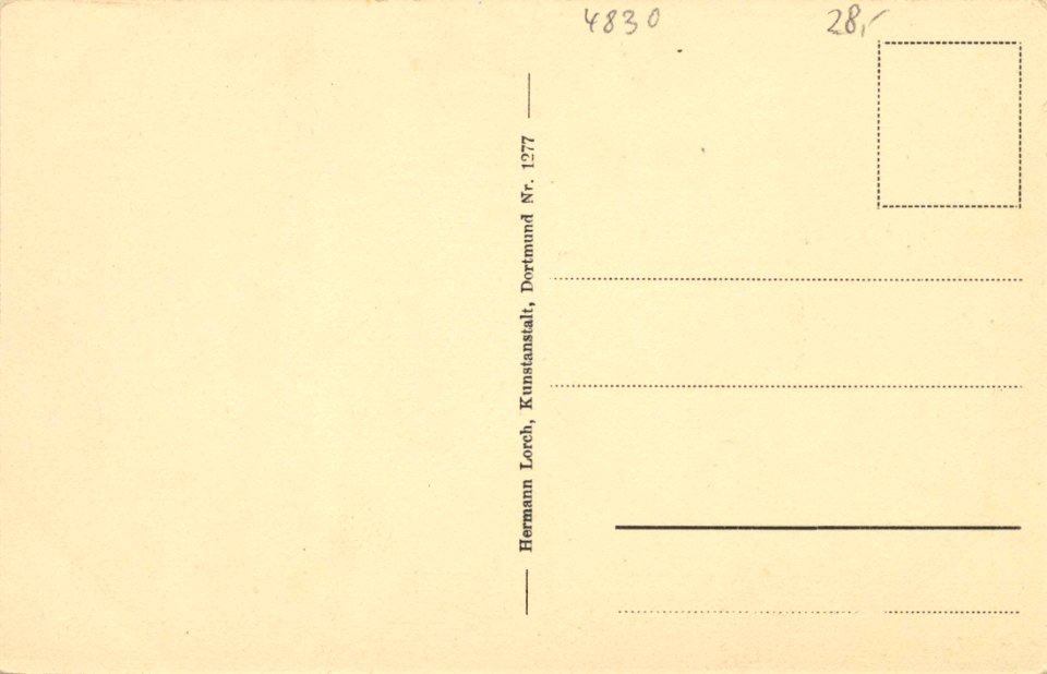 Gütersloh, Nordrhein-Westfalen - Deutsche Bank und Kökerstraße (back) (Zeno Ansichtskarten)