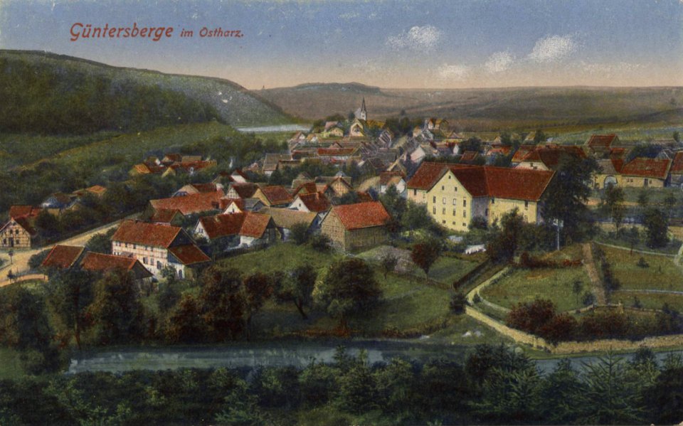 Güntersberge, Sachsen-Anhalt - Stadtansicht (Zeno Ansichtskarten)