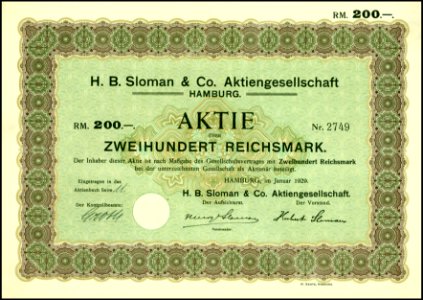 H. B. Sloman & Co 1929
