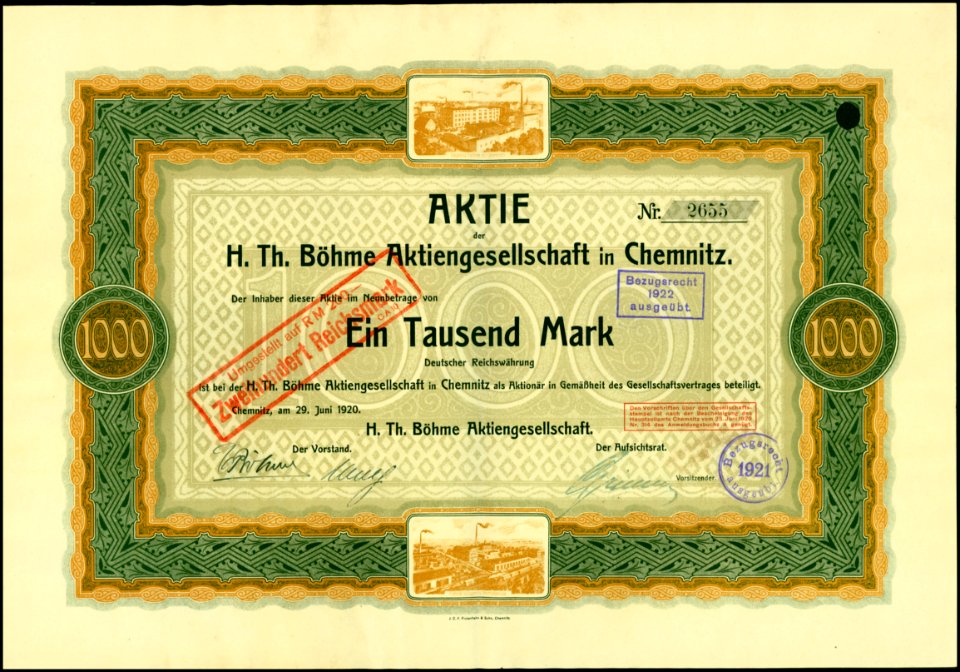 H. Th. Böhme AG 1920