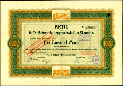 H. Th. Böhme AG 1920
