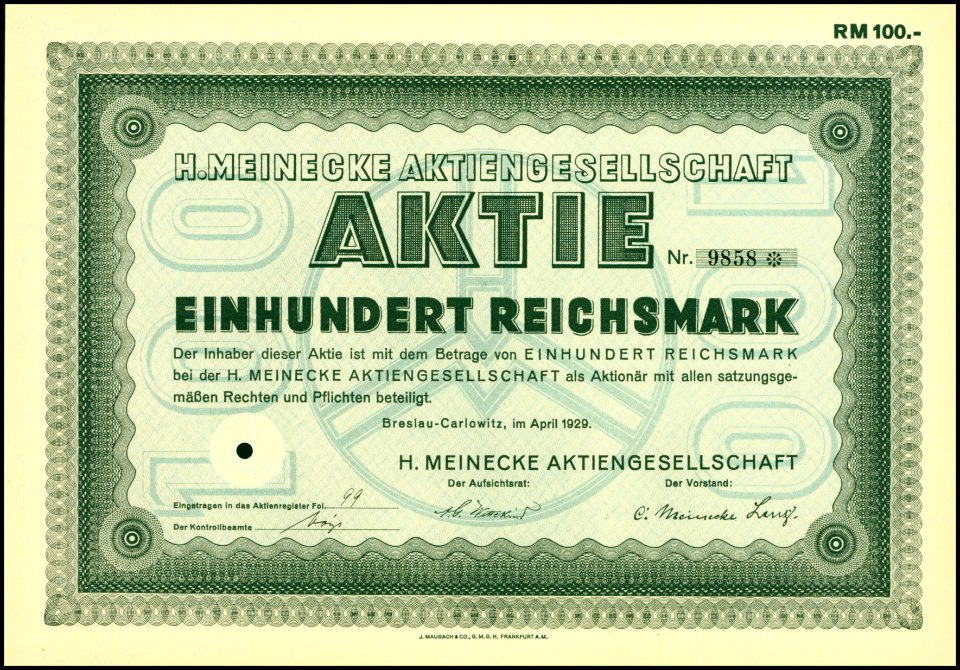 H. Meinecke AG 1929