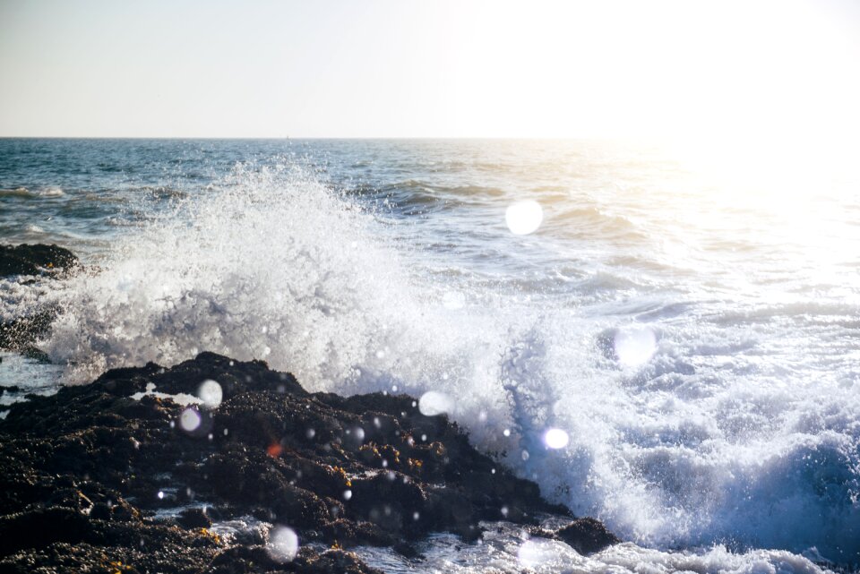 Waves nature rocks