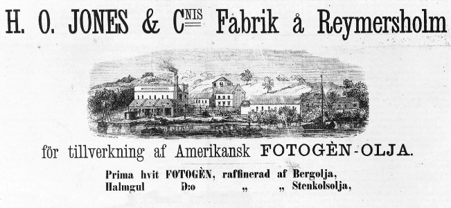 H.O. Jones & Co fabrik å Reymersholm 1865