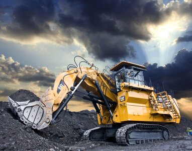 Caterpillar construction machinery construction work