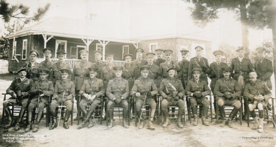 H.R.H. Duke of Connaught and staff and staff officers, Aldershot, Aug. 26, 1916 (HS85-10-32000)