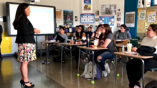 Haaland Connects with Students in the District