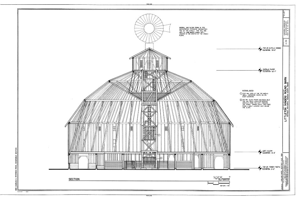 HABS IND,30-MCOVI.V,1A- (sheet 4 of 5) - Littleton Round Barn, 500 West, 600 North Road, McCordsville, Hancock County, IN 00004v