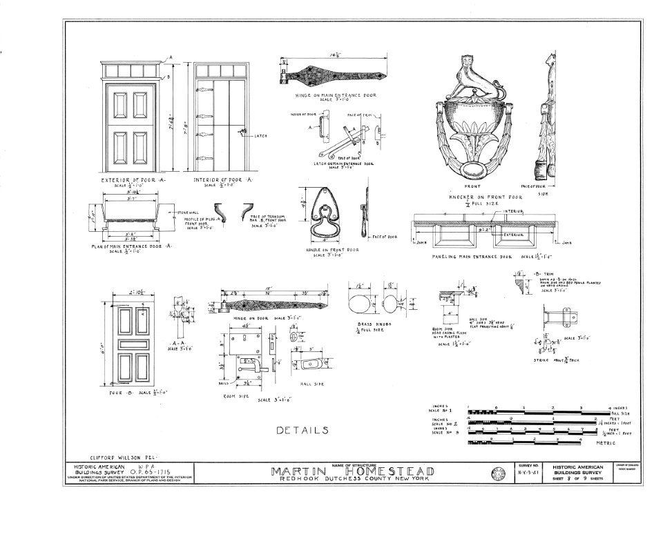 HABS NY,14-RED,1- (sheet 8 of 9) - Martin Homestead, U.S. Route 9, Red Hook, Dutchess County, NY - LOC - hhh.ny0912.sheet.00008a
