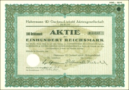 Habermann & Guckes-Liebold AG 1928 photo