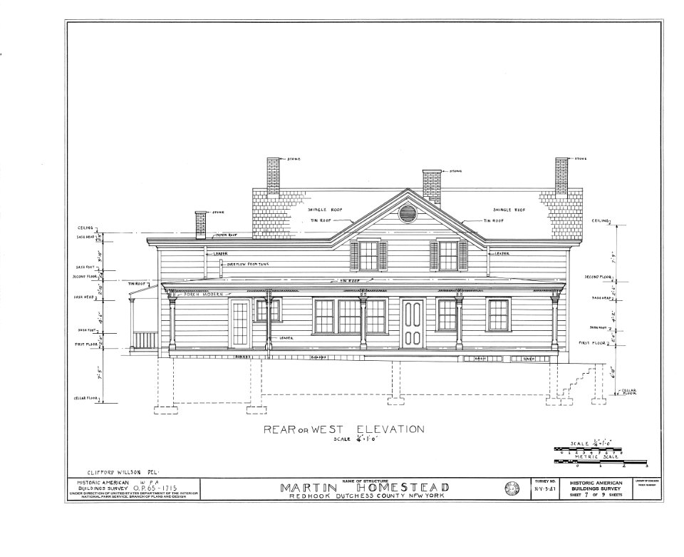 HABS NY,14-RED,1- (sheet 7 of 9) - Martin Homestead, U.S. Route 9, Red Hook, Dutchess County, NY - LOC - hhh.ny0912.sheet.00007a