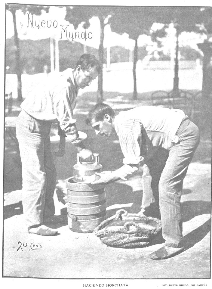 Haciendo horchata, de Campúa, Nuevo Mundo, 04-07-1907