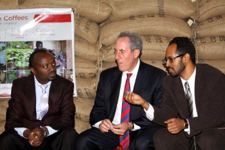Habtamu Silla, Ambassador Froman, and Anteneh Assefa Enjoy Fresh Ethiopia Coffee (9562929070)