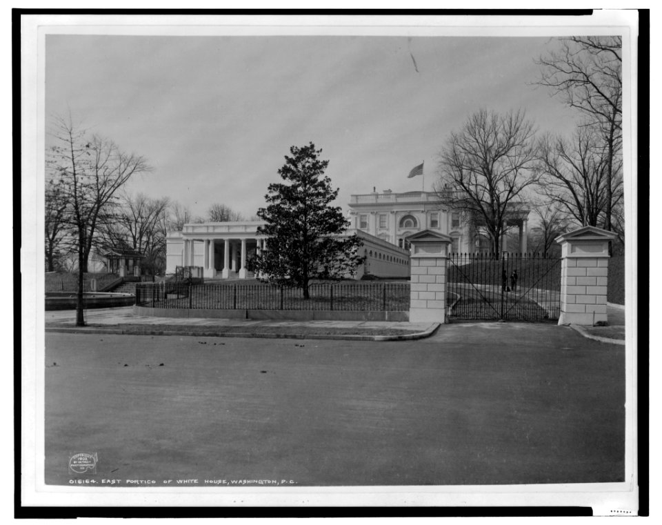 East portico of White House, Washington, D.C. LCCN2002695286