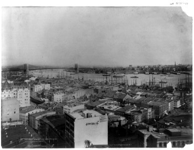 East River & bridge, N.Y. LCCN2003670965