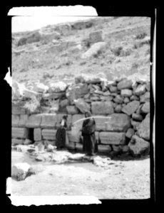 East of the Jordan and the Dead Sea. Circassian women at fountain, Jerash LOC matpc.21980