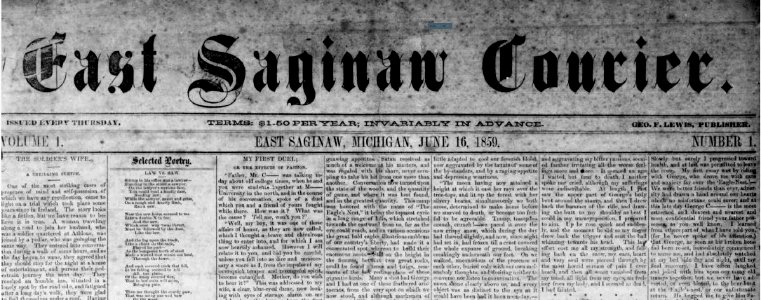 East Saginaw Courier V1 No1