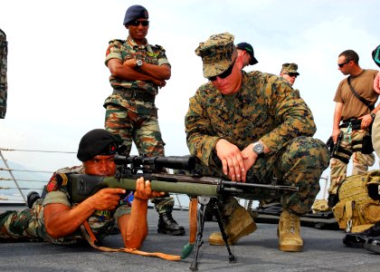 East Timor soldier with a M14