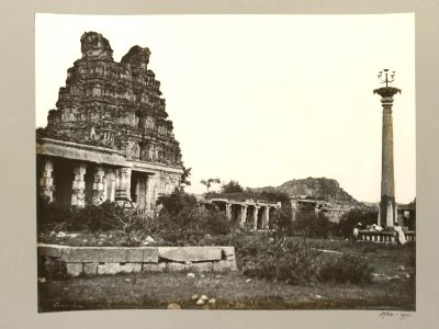 Eastern Gopura and Lamp Column, Vitthala Temple Complex 1856 photo photo