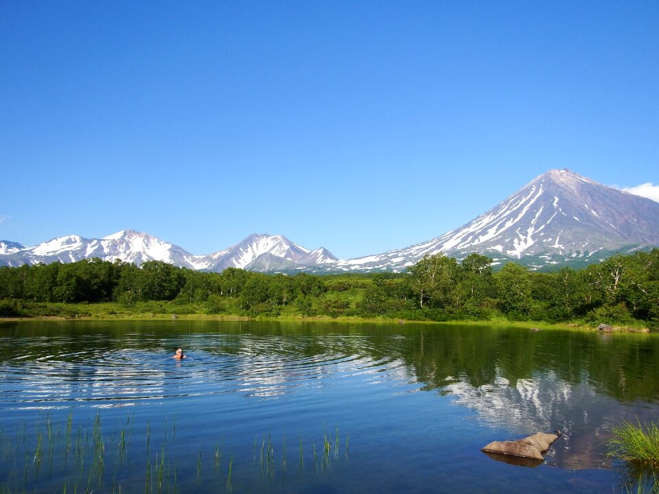 Volcanoes reflection summer