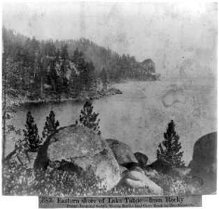 Eastern Shore of Lake Tahoe-from Rocky Point, looking South, Sierra Rocks and Cave Rock in the distance LCCN2002721665 photo