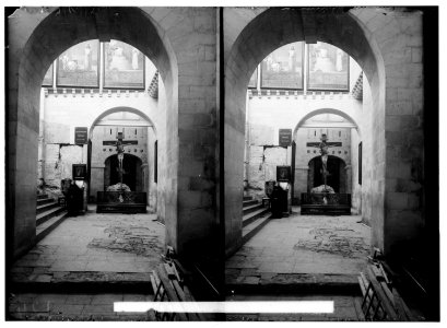 Eastern parts of original Holy Sepulchre complex at Alexander Hospice (Jerusalem, 1900)