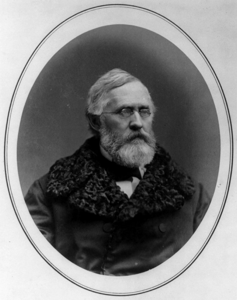 Ebenezer Rockwood Hoar, 1816-1895, head and shoulders portrait, facing right. Attorney General