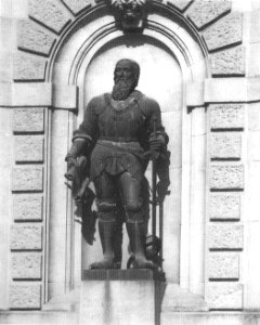Eberhard-Denkmal auf der neuen Eberhardsbrücke 1903 (Gebr. Metz TSiW076B)