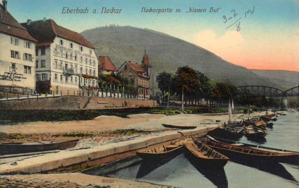Eberbach (Neckar), Baden-Württemberg - Hotel Zur Krone am Neckar (Zeno Ansichtskarten)