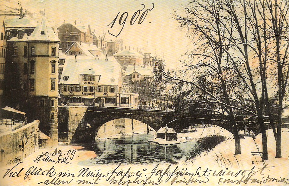 Eberhardsbrücke im Winter (AK 1899 TPk045)
