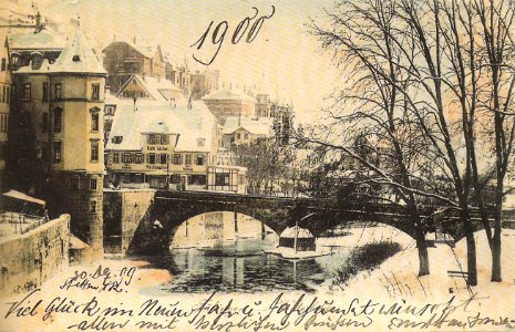 Eberhardsbrücke im Winter (AK 1899 TPk045)