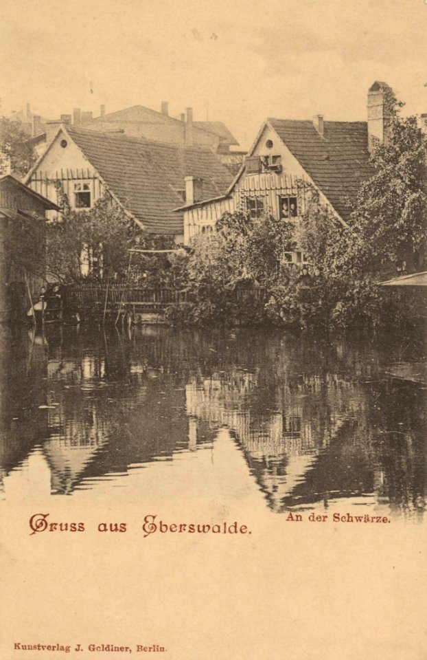Eberswalde, Brandenburg - Gebäudeansicht mit Schwärze (Zeno Ansichtskarten)