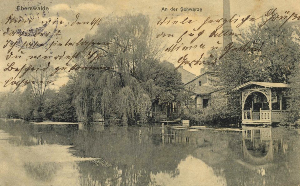 Eberswalde, Brandenburg - Gebäudeansicht mit Schwärze (2) (Zeno Ansichtskarten)