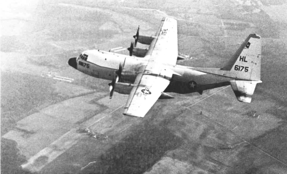 EC-130Q Hercules of VQ-4 in flight c1973