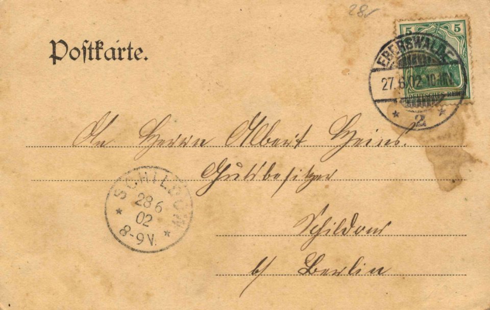 Eberswalde, Brandenburg - Donopstraße (back) (Zeno Ansichtskarten)