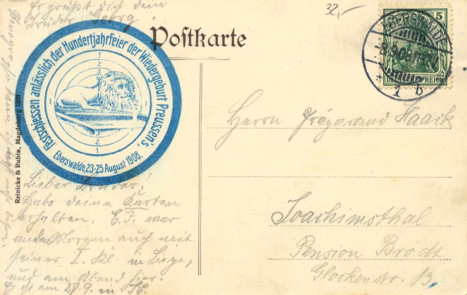 Eberswalde, Brandenburg - Donopstraße (2) (back) (Zeno Ansichtskarten)