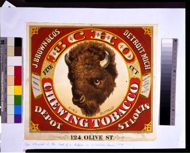 Echo chewing tobacco-King buffalo-Fine cut - St. Louis Democrat Label Press. LCCN96504705