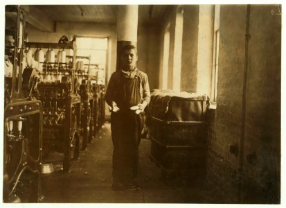Eddie Grimshaw, 40 Stoney Hill. Has worked as doffer in -8 mill for 9 months. Makes $5.25 a week now, hates school. LOC nclc.02434