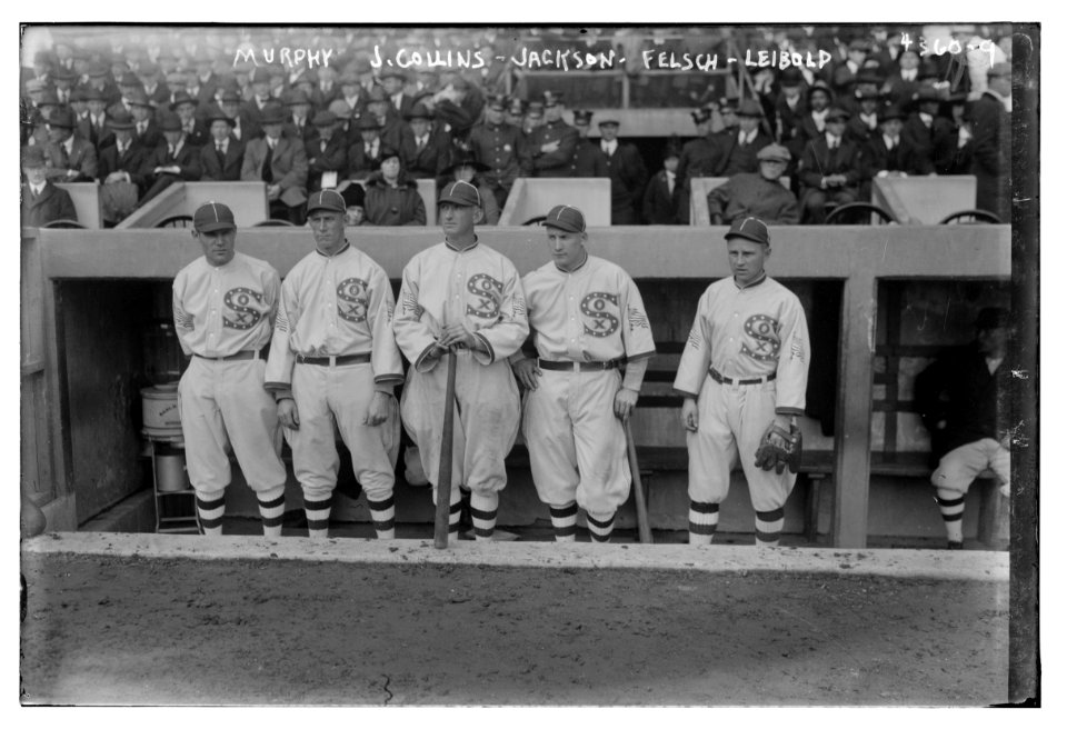 Eddie Murphy, John Shano Collins, Joe Jackson, Happy Felsch, and Nemo Leibold, Chicago AL at 1917 World Series (baseball) LCCN2014705652