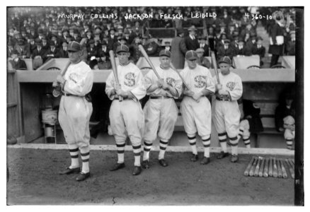 Eddie Murphy, John Shano Collins, Joe Jackson, Happy Felsch, and Nemo Leibold, Chicago AL at 1917 World Series (baseball) LCCN2014705653
