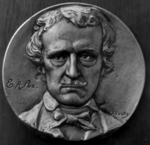 Edgar Allan Poe, 1809-1849, medallion of bust, facing front LCCN2005683975 photo