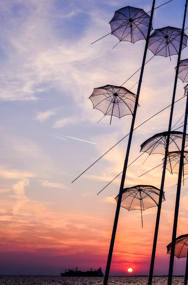 Sunset colors sea
