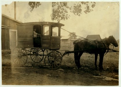 Edgar Kitchen 13 yrs. old gets $3.25 a week working for the Bingham Bros. Dairy. Drives dairy wagon from 7 A.M. to noon. Works on farm in afternoon (10 hours a day) seven days a week-half LOC cph.3b18654